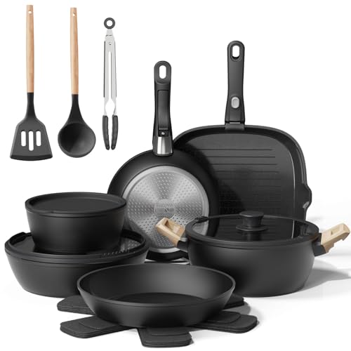 29% Off Bazova 19-Pc Non-Stick Ceramic Cookware Set - Image 2