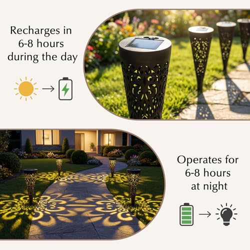 50% Off Hoikwo Solar Path Lights – Decorative Garden Glow - Image 5