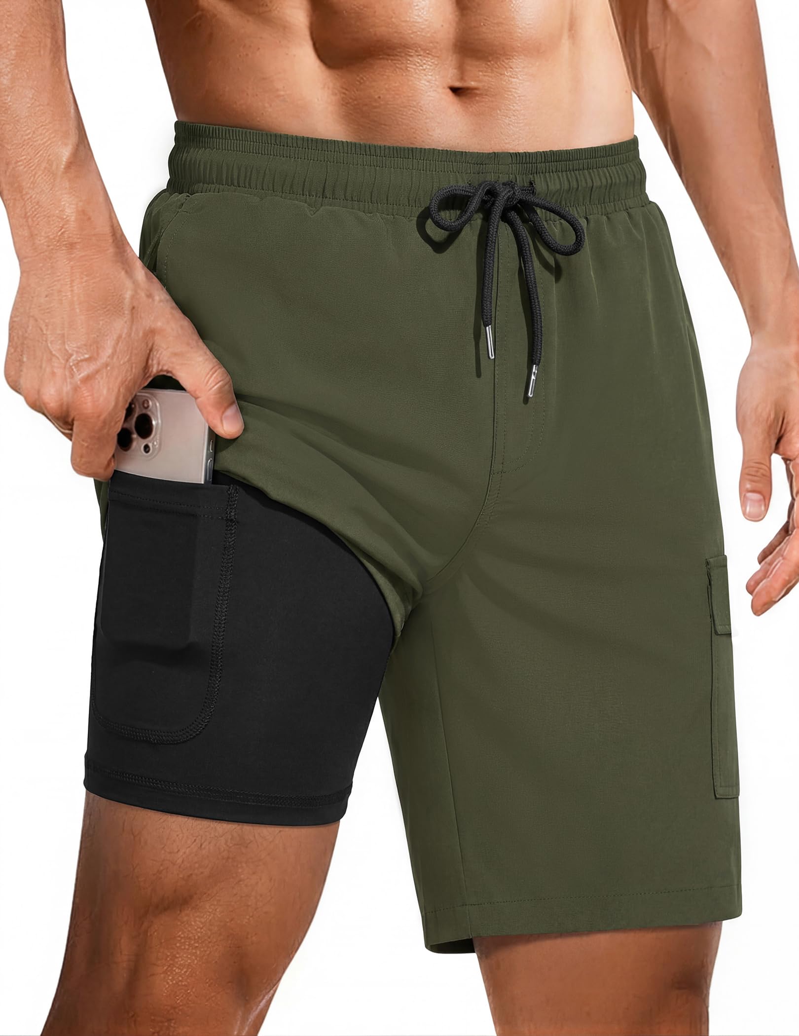 50% Off Ekouaer Men's Swim Trunks with Compression Liner - Image 1