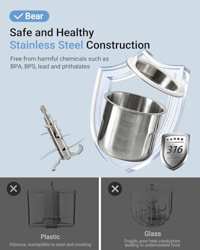 50% Off Bear Stainless Steel Baby Food Maker Steamer Blender - Image 4