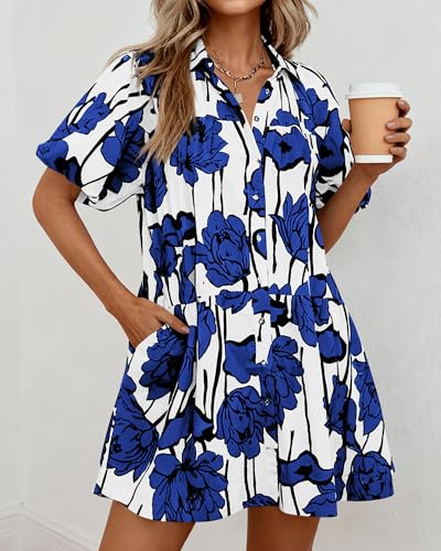 75% Off PRETTYGARDEN Women's Puff Sleeve Mini Dress - Image 6