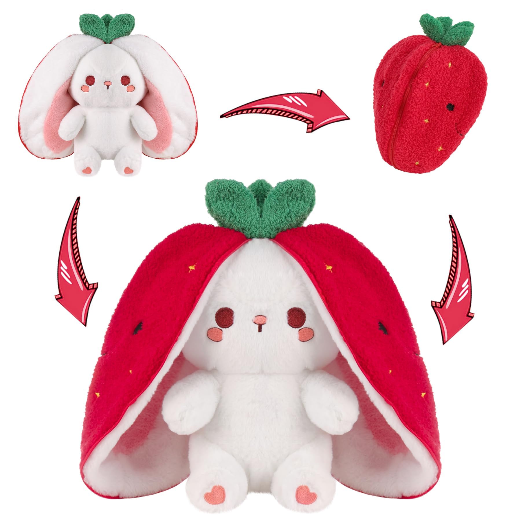Save with Code: 47% Off MIAODAM Easter Strawberry Bunny Plush Toy - Image 1