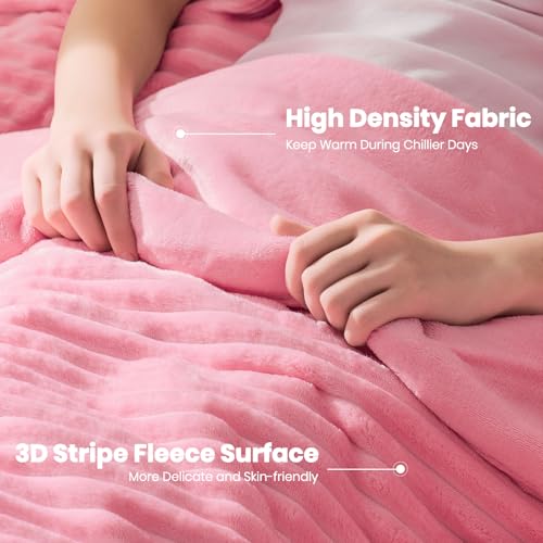 50% Off Quataly Marshmallow Queen Fleece Comforter Set - Image 4