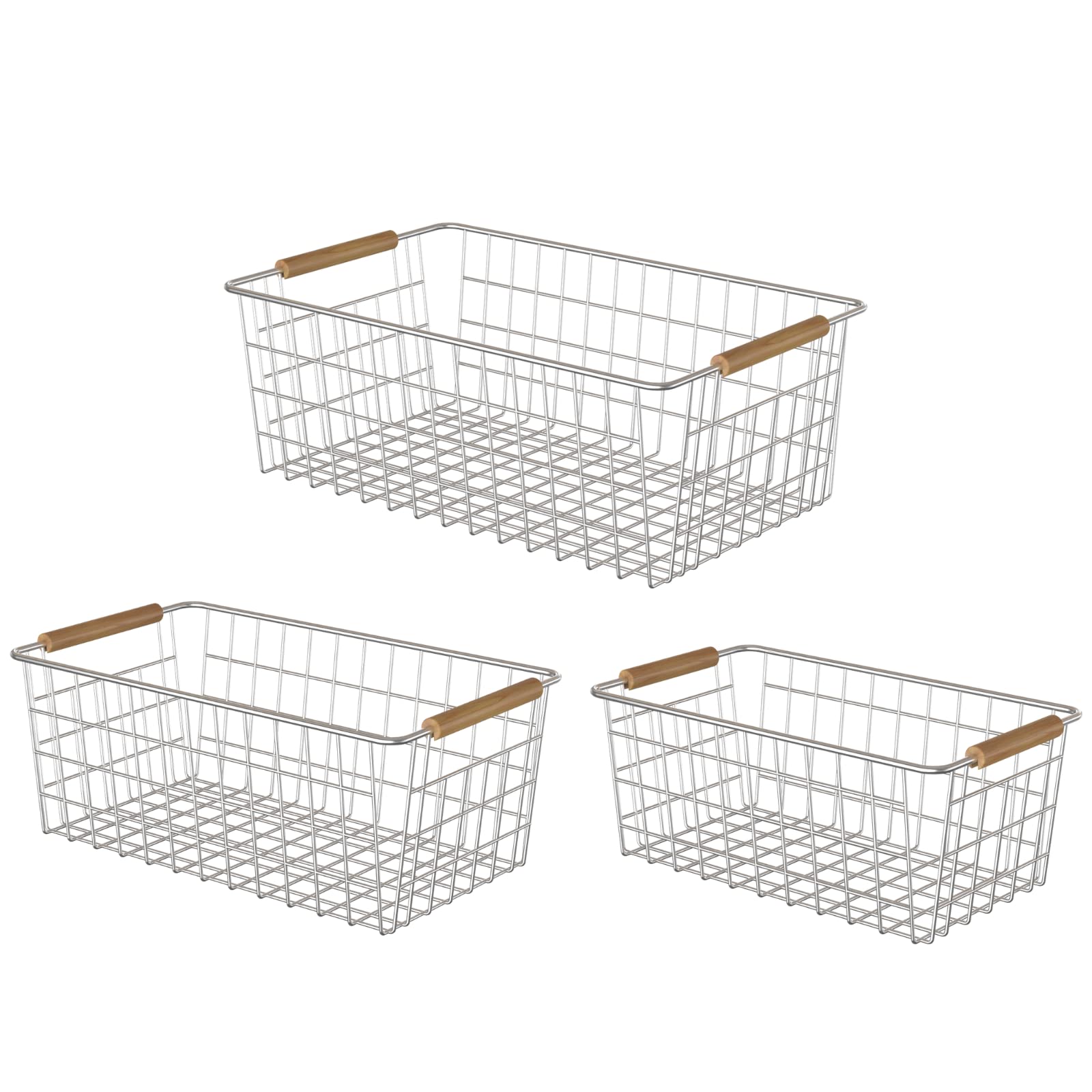 50% Off YOUVIP 3 Pack Wire Storage Baskets for Organization - Image 1