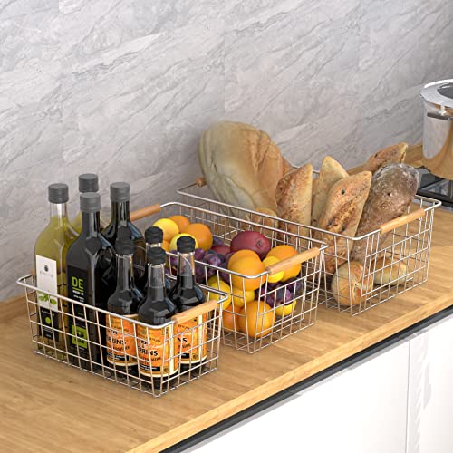 50% Off YOUVIP 3 Pack Wire Storage Baskets for Organization - Image 4