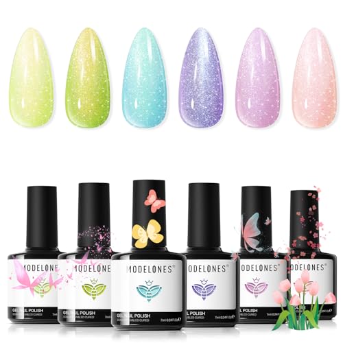 50% Off modelones 6-Color Spring Gel Nail Polish Set - Image 2