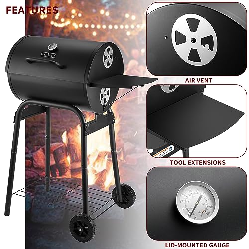 46% Off DNKMOR Charcoal Grill with Side Table - Image 5