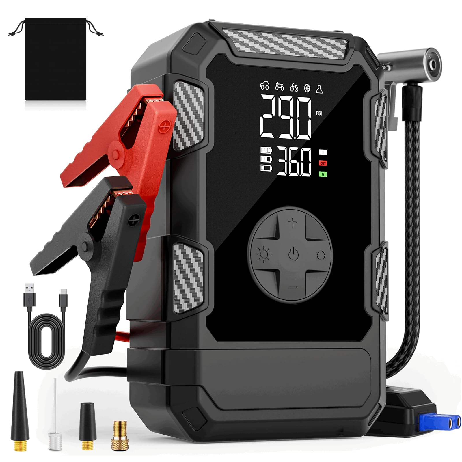 4000A Car Jumper with Air Compressor - Save 50% with Code