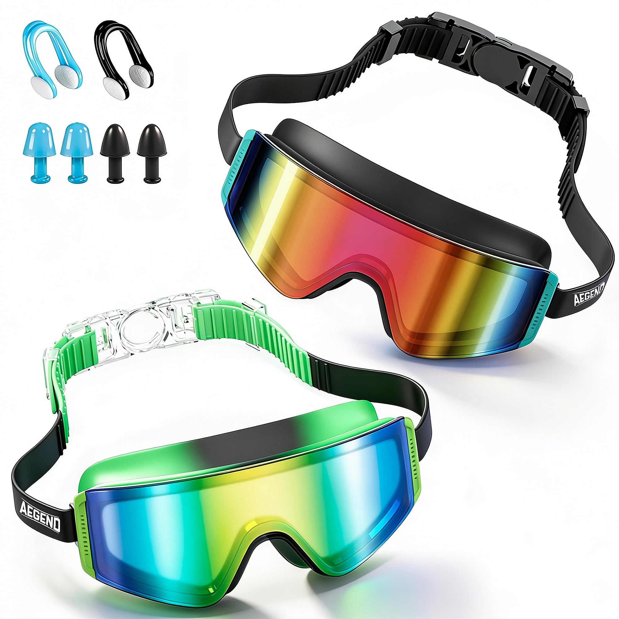 Save 55% on Aegend Kids Swim Goggles 2 Pack - Image 1