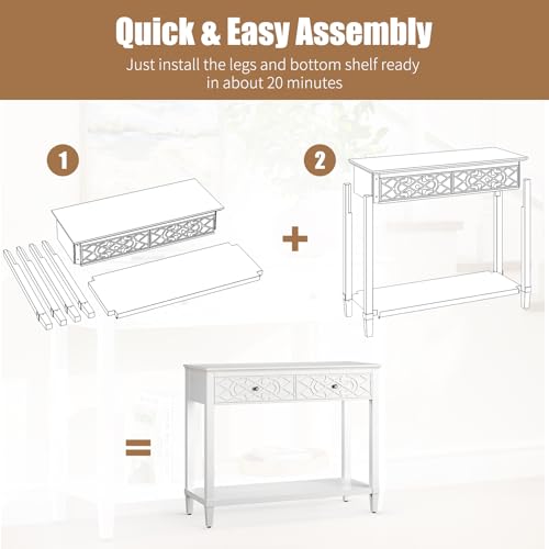 Save 50% on Karlott 40" Console Table with Drawers - Image 7