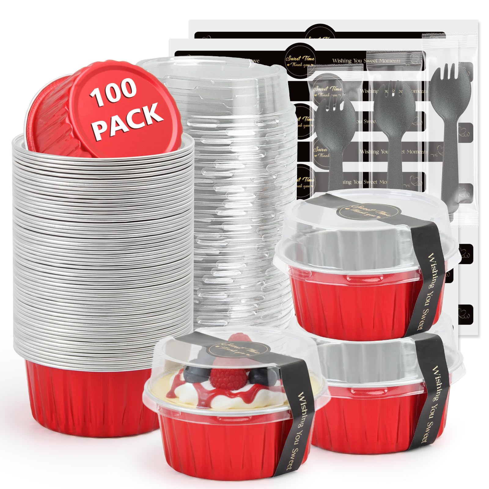 31% Off Ruckae 100 Mini Baking Cups with Lids - Image 1