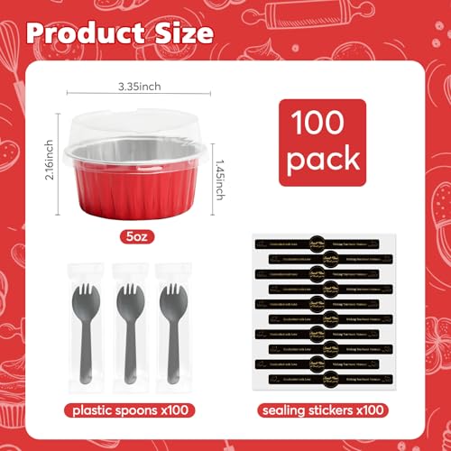 31% Off Ruckae 100 Mini Baking Cups with Lids - Image 5