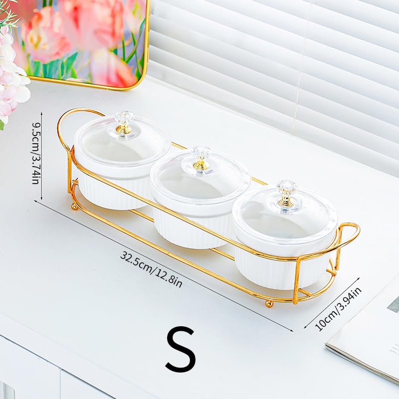 50% Off Ceramic Serving Bowl Set with Lids - Image 3