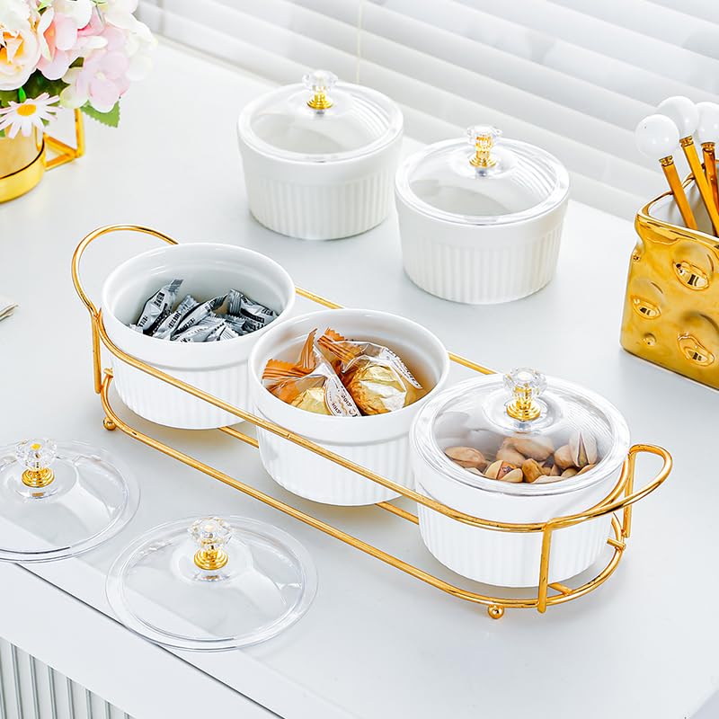 50% Off Ceramic Serving Bowl Set with Lids - Image 4