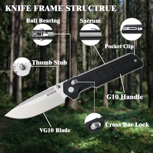 50% Off BEZUBIN Folding Knife VG10 Steel EDC Blade - Image 5