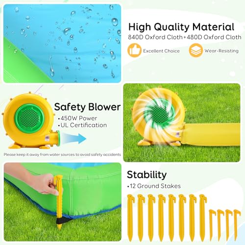 70% Off 8-in-1 Inflatable Water Bounce House for Kids - Image 8