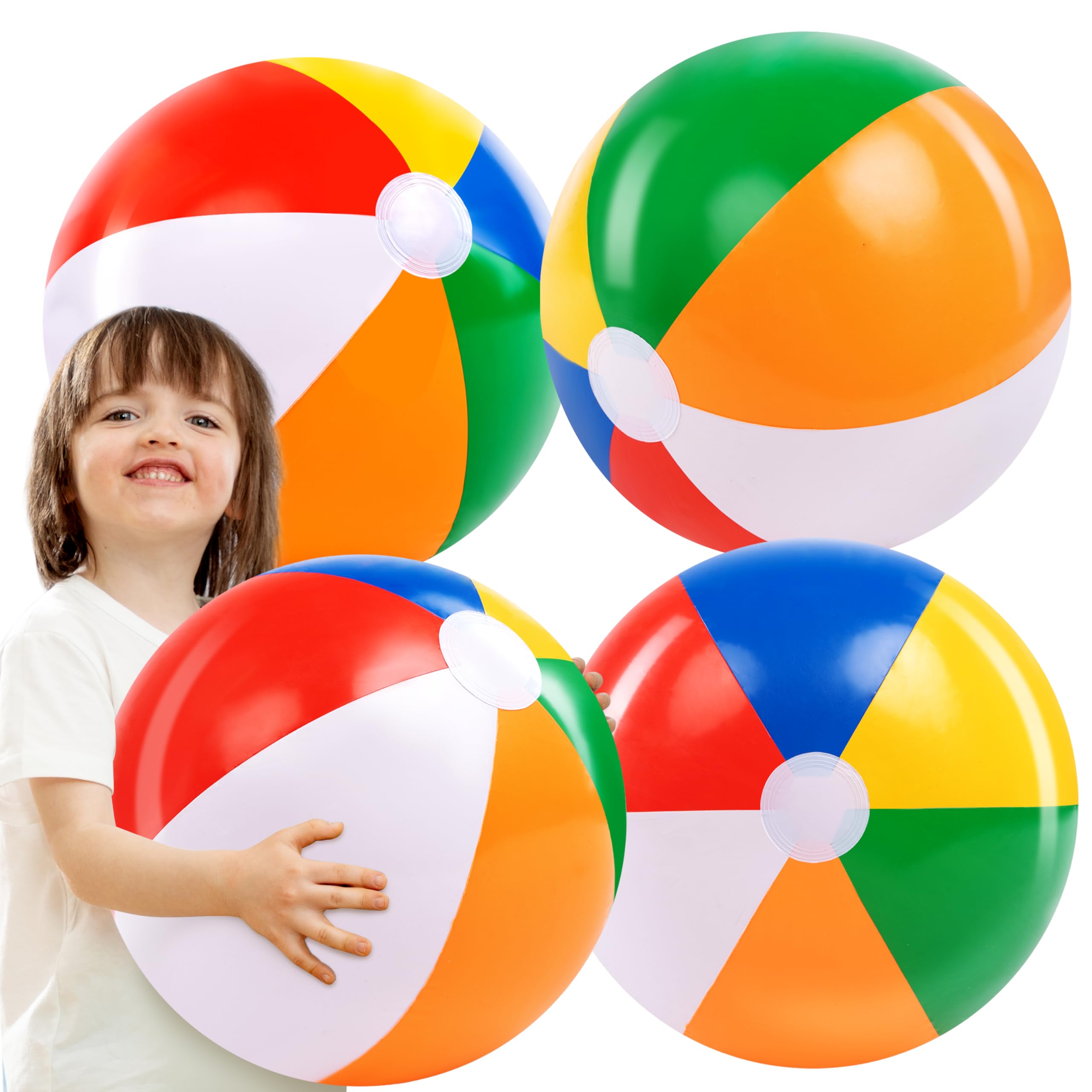 37% Off JOYIN 4-Pack 20" Beach Balls – Pool Toys - Image 1
