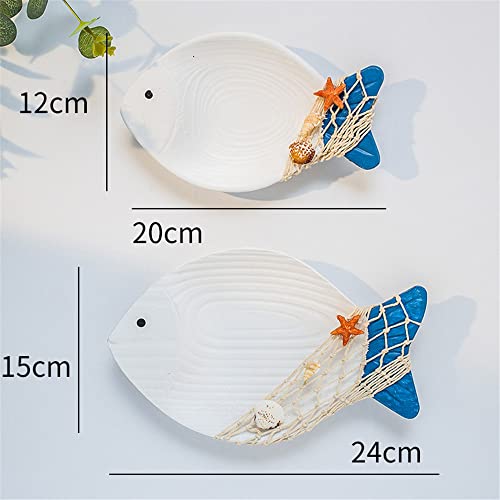 50% Off Nautical Wooden Fish Wall Decor Set - Image 4