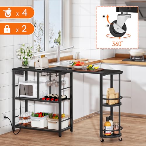 31% Off HOOBRO L-Shaped Home Bar with Charging Station - Image 5