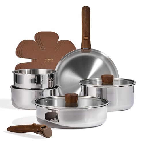 Save 55% on CAROTE 13pc Stainless Steel Cookware Set - Image 2