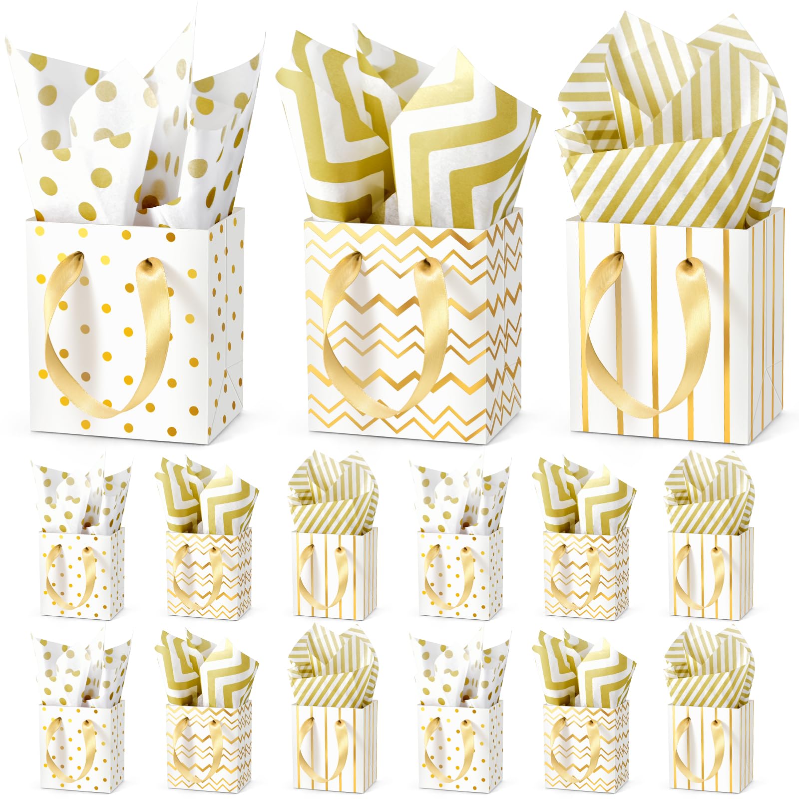 50% Off 30-Pack Mini Gift Bags with Handles & Tissue - Image 1