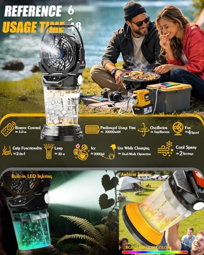 50% Off Portable Misting Fan with 30000mAh Battery - Image 3