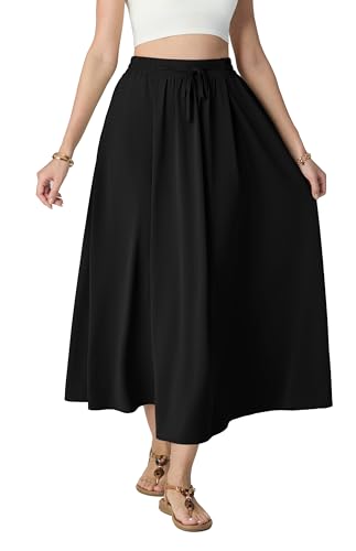 50% Off HiMONE Women's High Waisted Flowy Maxi Skirt - Image 2