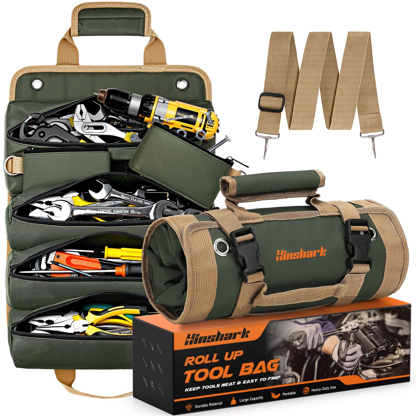 50% Off Hinshark Roll Up Tool Bag for Father's Day