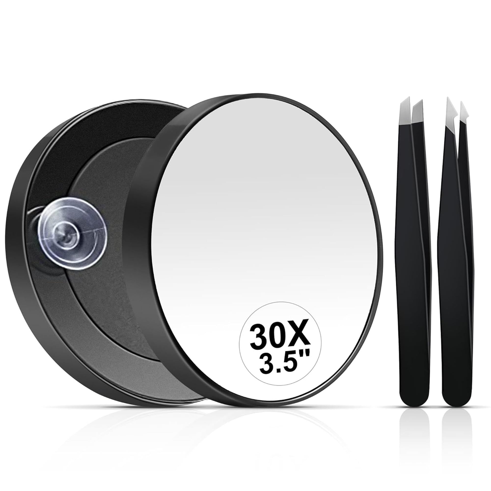 47% Off MIYADIVA 30X Magnifying Travel Mirror with Tweezers - Image 1