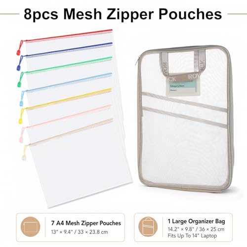50% Off ROYPACK Mesh Zipper Pouch Set - 8pcs for $16.99 - Image 3