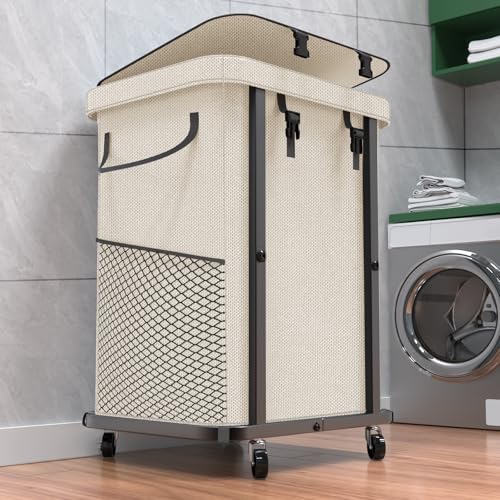 45% Off Large Rolling Laundry Basket with Wheels - Use Code RYWTW7SP - Image 2