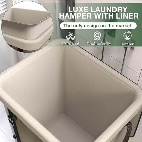 45% Off Large Rolling Laundry Basket with Wheels - Use Code RYWTW7SP - Image 4