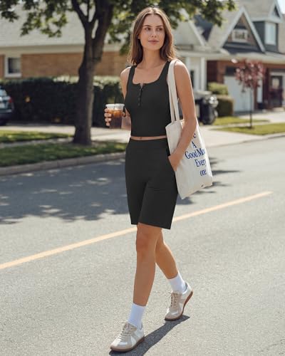 50% Off G4Free Ribbed Henley Crop Tank Top - Image 6