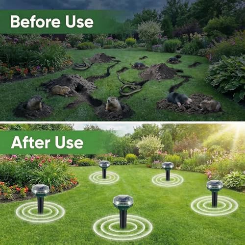 50% Off ZNZTO Solar Mole Repellent – 4 Pack Ultrasonic - Image 6