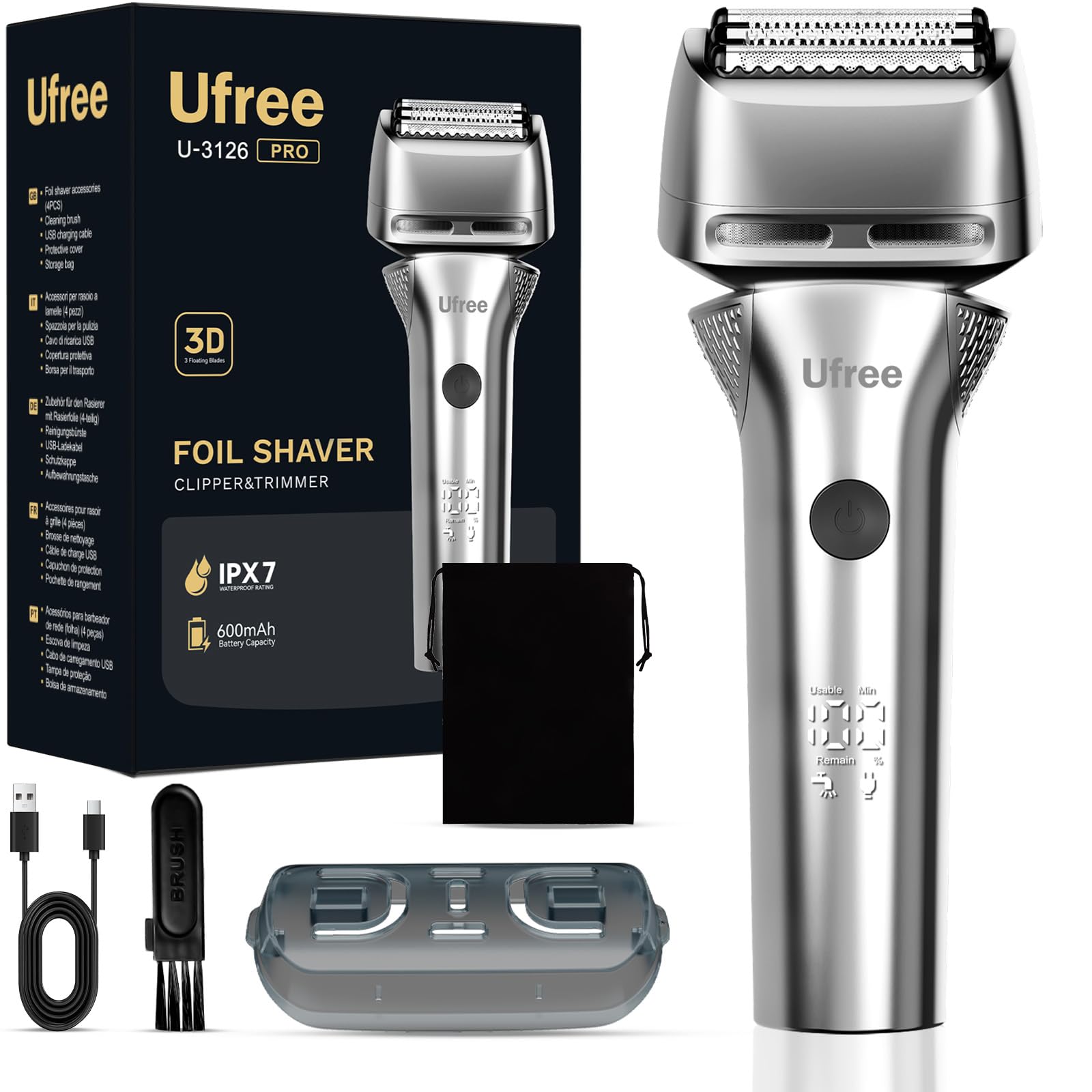 50% Off Ufree Foil Shaver for Men – Smooth & Wet/Dry Use - Image 1