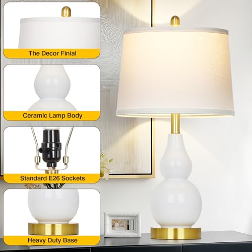 50% Off Lolikit Ceramic Double Gourd Table Lamp - Code CJI2594P - Image 4