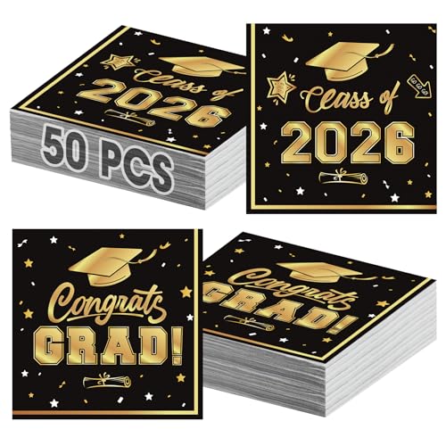 50 Pcs Graduation Napkins - Class of 2026, Save 39% - Image 2