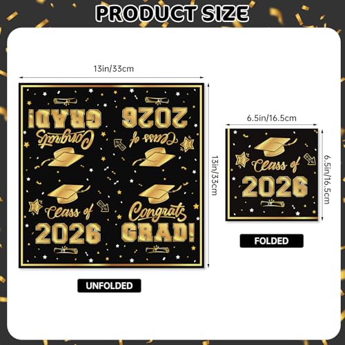 50 Pcs Graduation Napkins - Class of 2026, Save 39% - Image 4