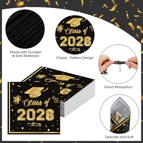 50 Pcs Graduation Napkins - Class of 2026, Save 39% - Image 6