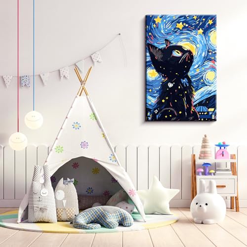 Save 55% on Yunnuo Cat Paint by Numbers Kit with Code - Image 3