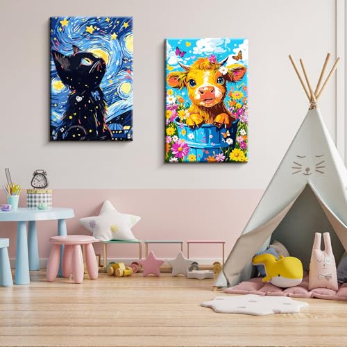 Save 55% on Yunnuo Cat Paint by Numbers Kit with Code - Image 4