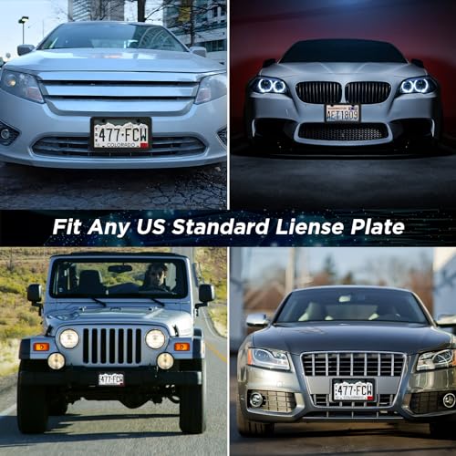 Save on RYHYC Black Metal License Plate Frame 2-Pack - Image 7