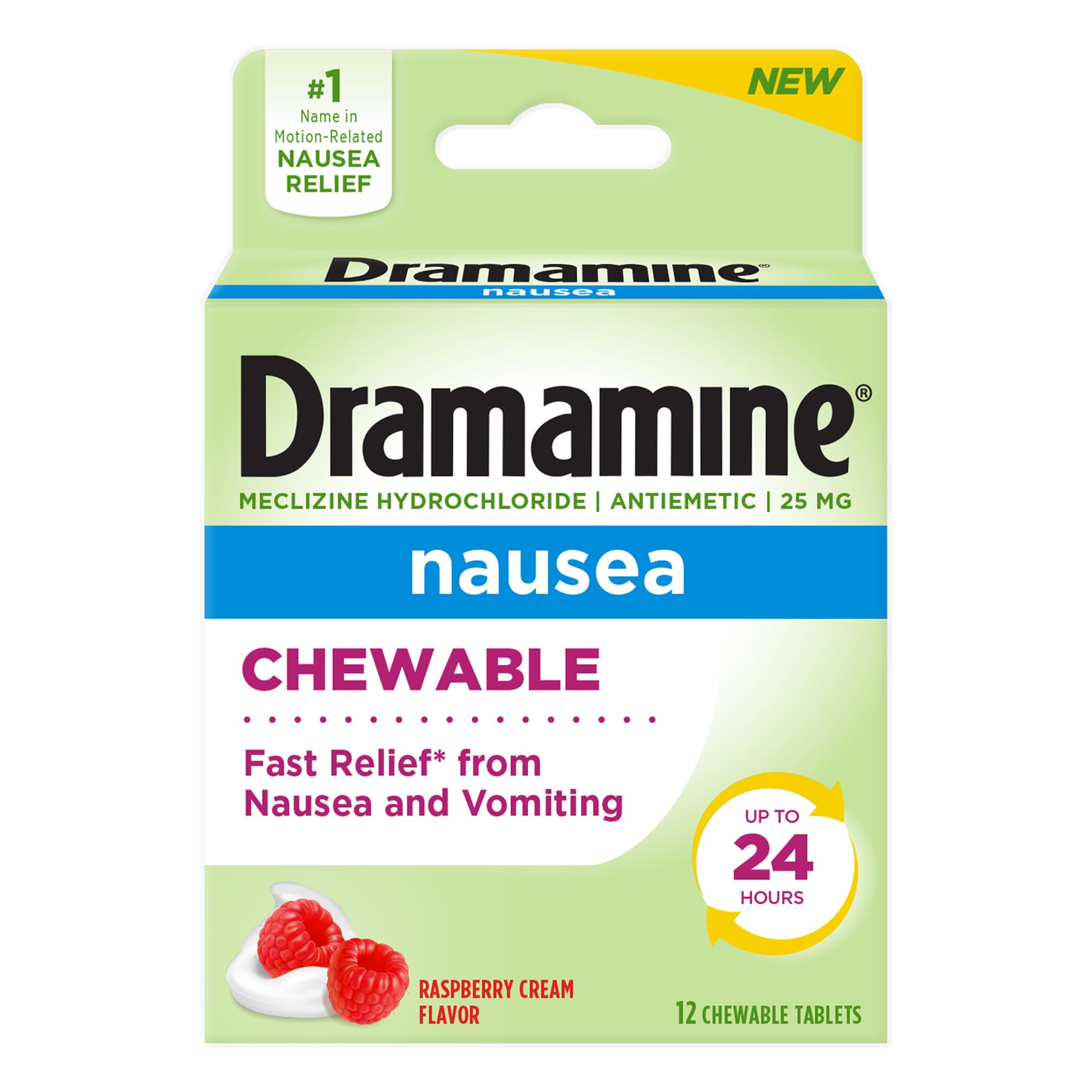 55% Off Dramamine Nausea Chewable Relief, 12 Count - Image 1