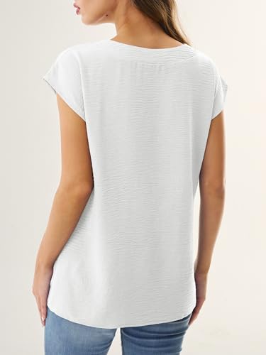52% Off GKBK Women Cap Sleeve V Neck Blouses Business Casual Top - Image 4