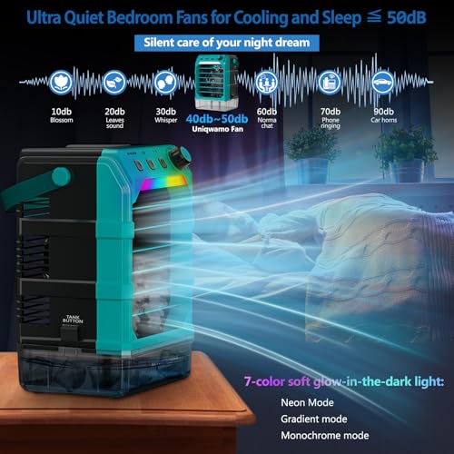 50% Off Uniqwamo Portable Misting Fan with 7 Lights - Image 4