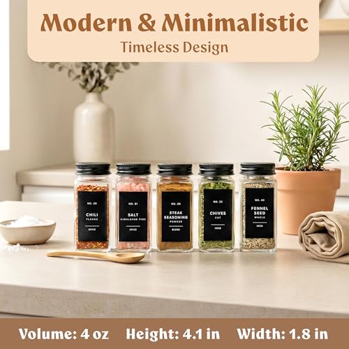 50% Off EDELHAUS Glass Spice Jars Set with Labels - Image 3