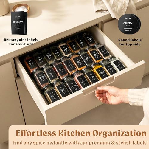 50% Off EDELHAUS Glass Spice Jars Set with Labels - Image 4