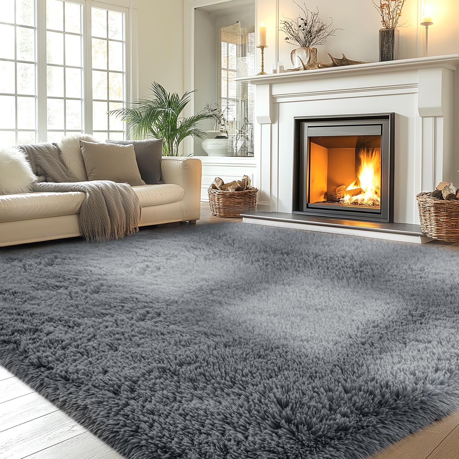 45% Off! Soft Fluffy Shag Rug 6x9 for Cozy Living Rooms - Image 1