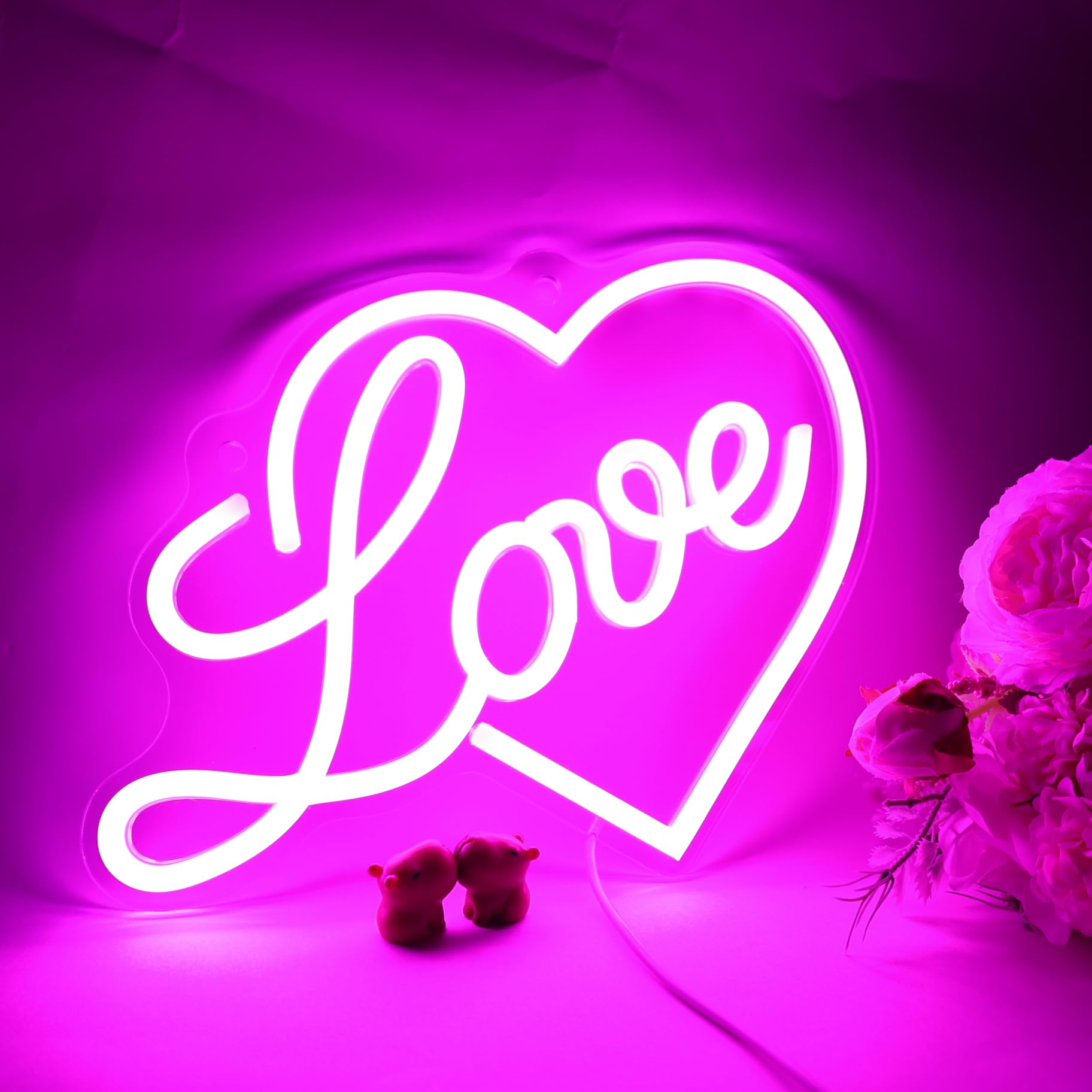 52% Off Anywin Love Heart Neon Sign - Just $9.99 - Image 1