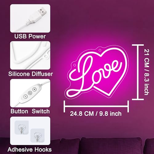 52% Off Anywin Love Heart Neon Sign - Just $9.99 - Image 5